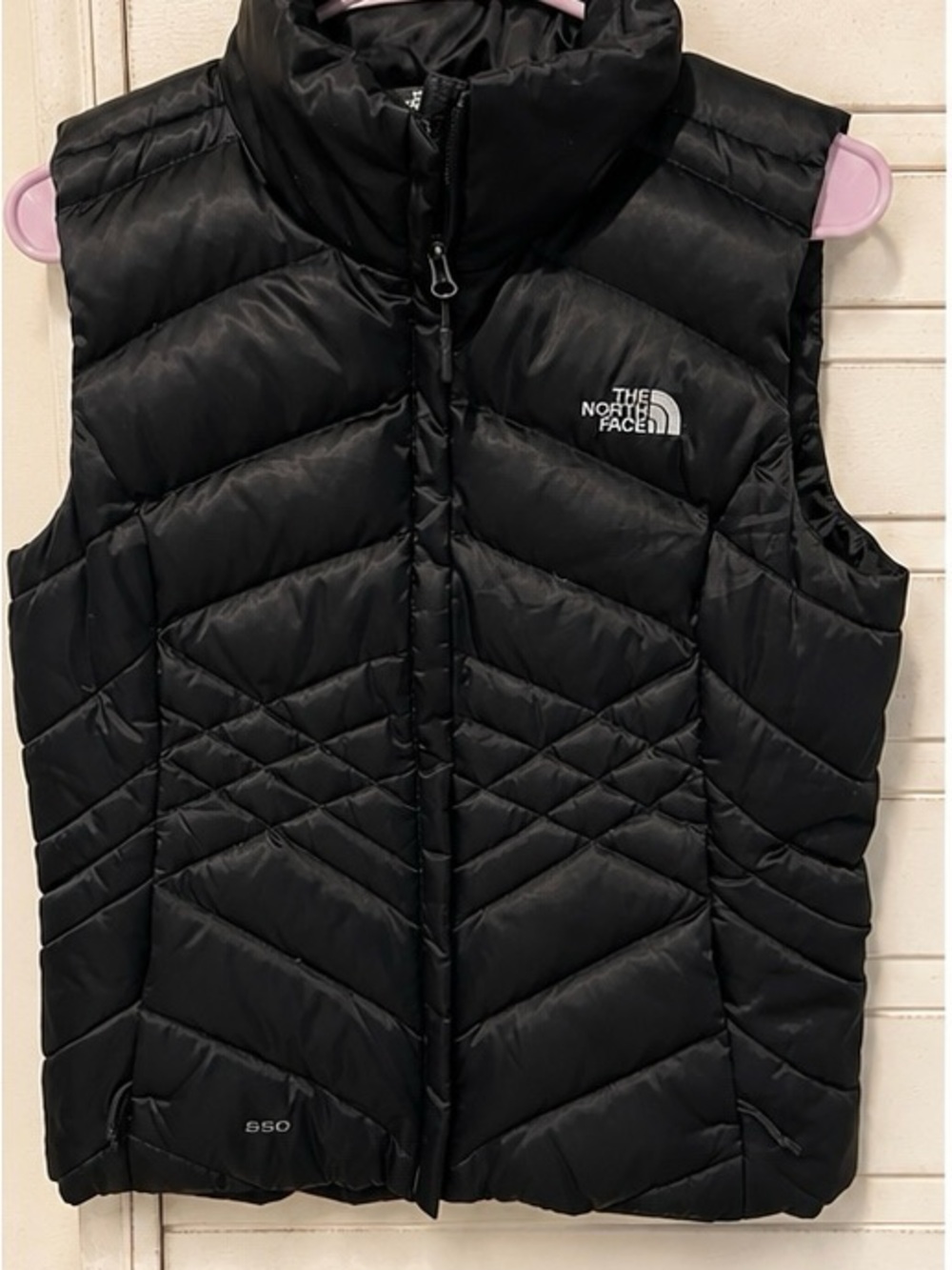 The North Face 550 Fill Power Black Puffer Vest Women’s Medium Zip Up